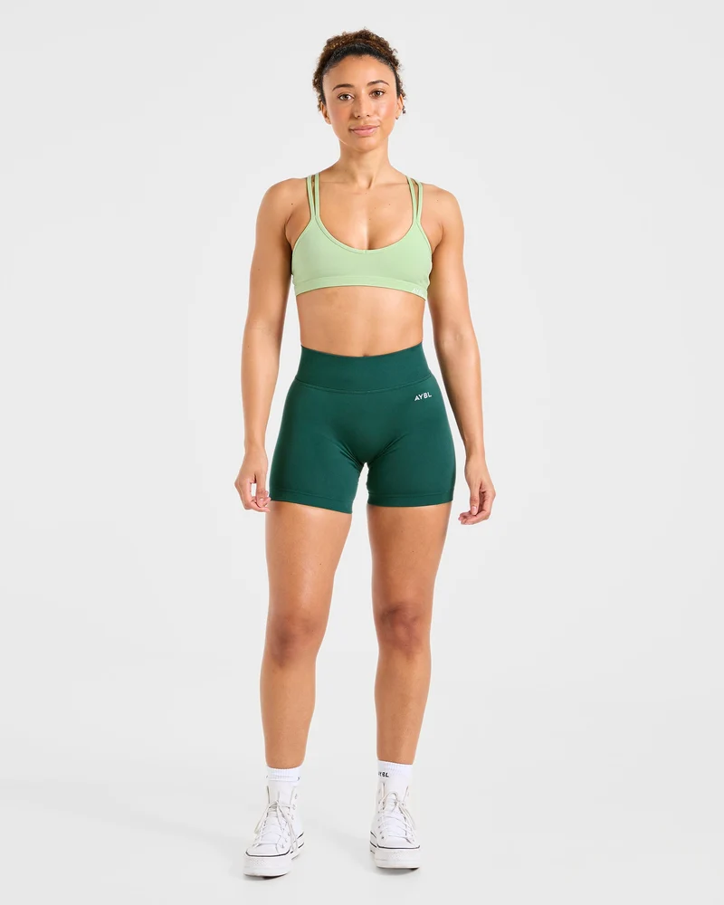 Essential Strappy Sports Bra - Soft Vert