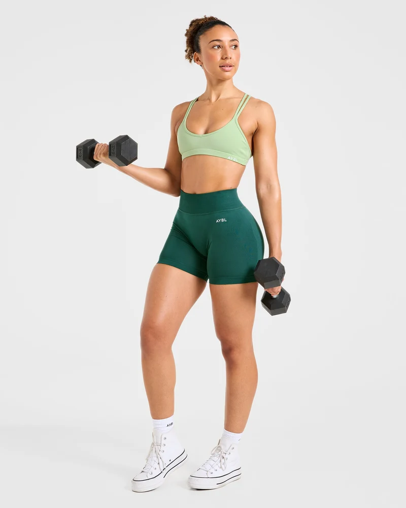 Essential Strappy Sports Bra - Soft Vert