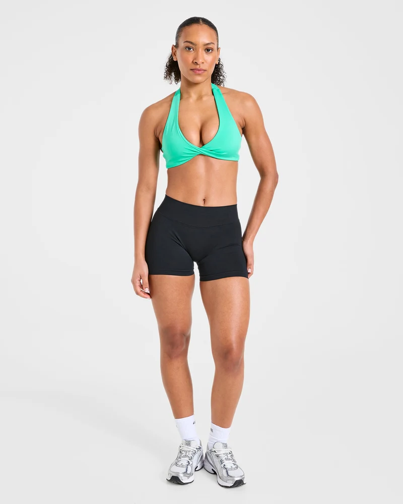 Essential Halterneck Sports Bra - Mint Vert