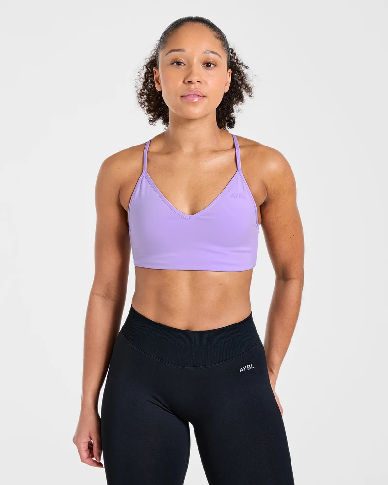 Essential Crossback Sports Bra - Lavender