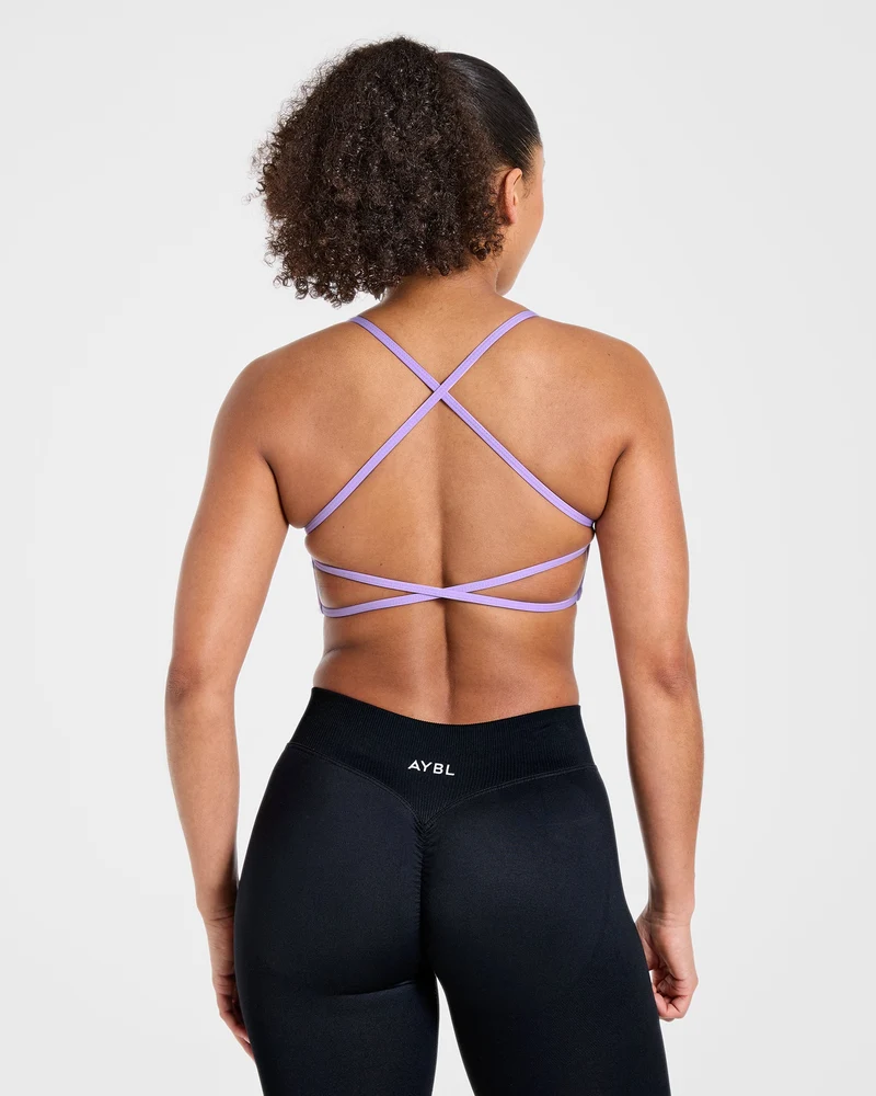 Essential Crossback Sports Bra - Lavender