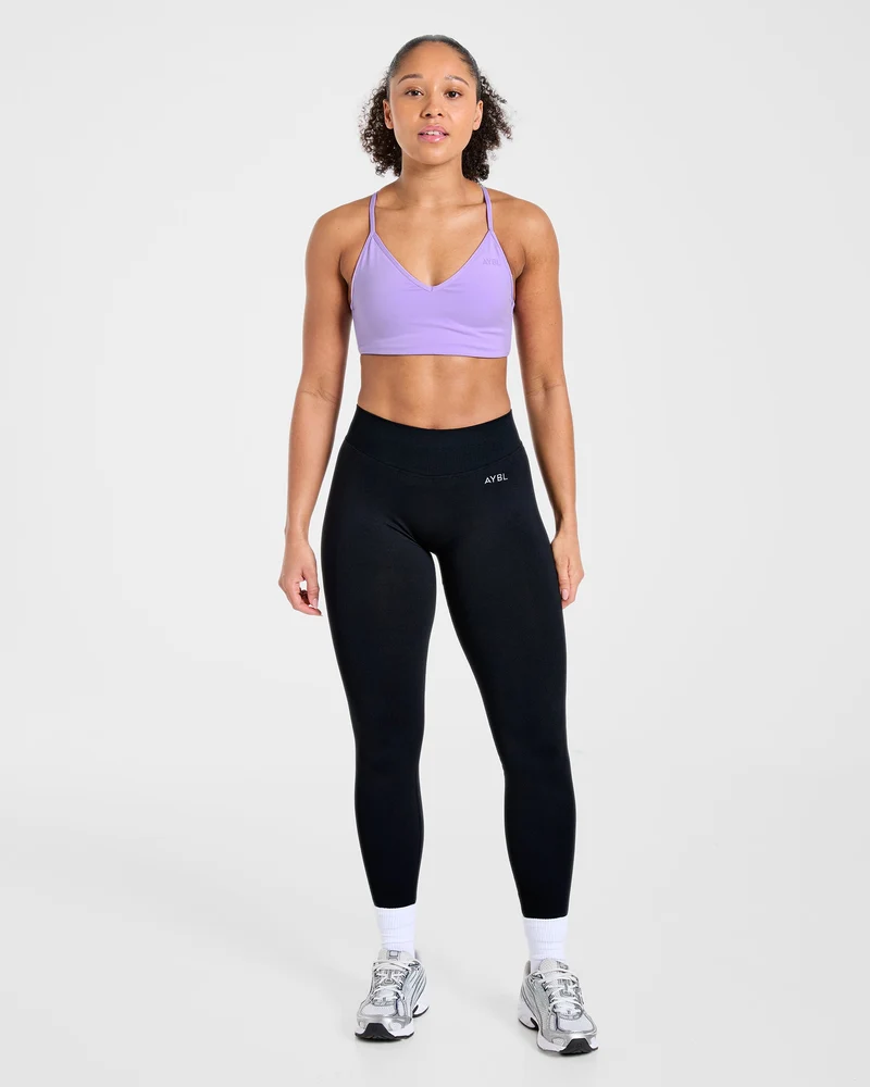 Essential Crossback Sports Bra - Lavender