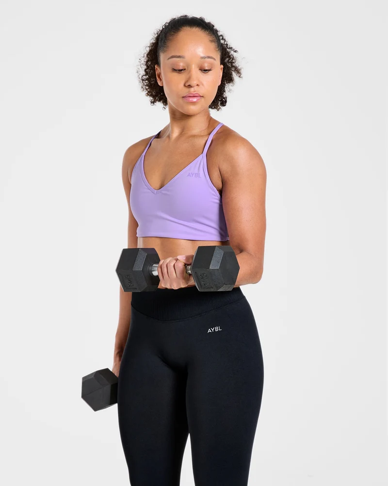Essential Crossback Sports Bra - Lavender