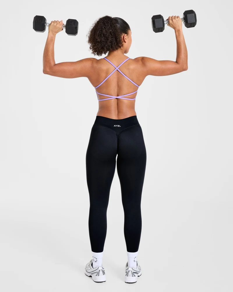 Essential Crossback Sports Bra - Lavender