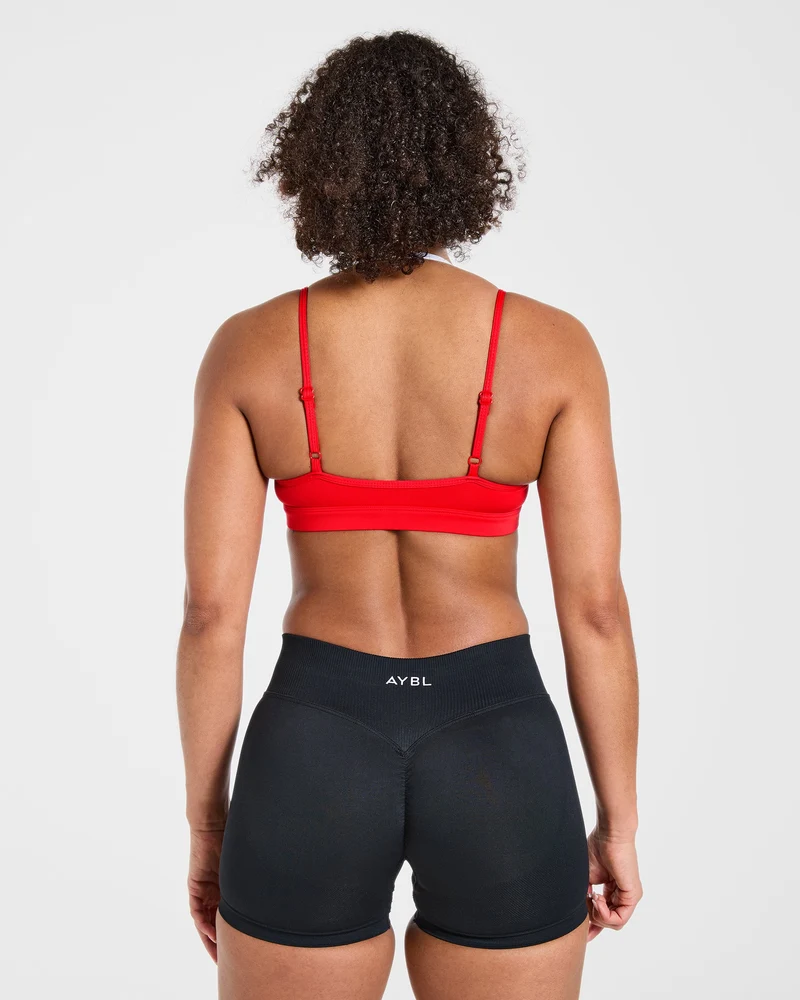 Essential Double Layer Sports Bra - Vibrant Rouge