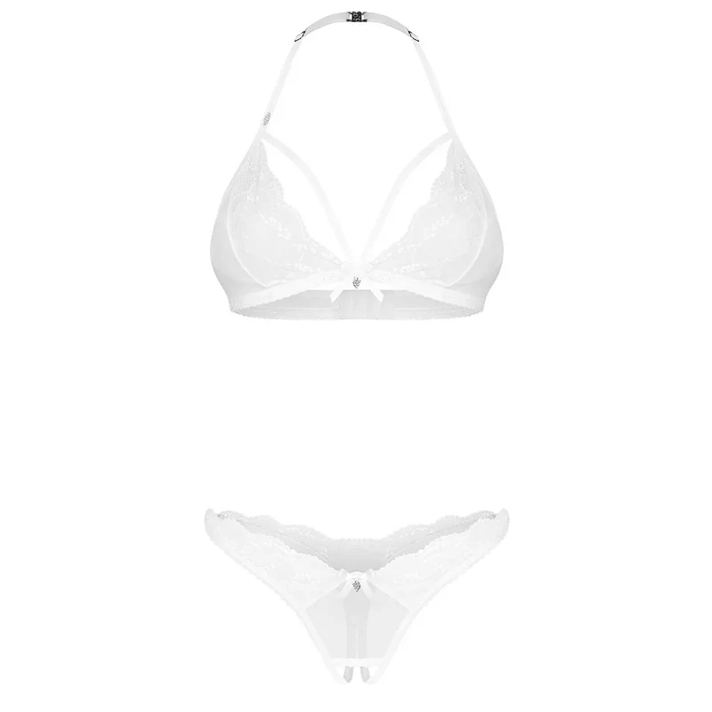 Ensemble lingerie sexy dentelle maille sensuelle féminité ajustable moments spéciaux