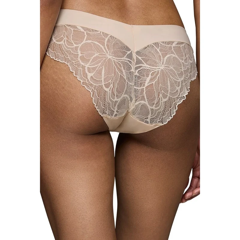 Culottes femme dentelle beige haute coupe confort invisible Triumph