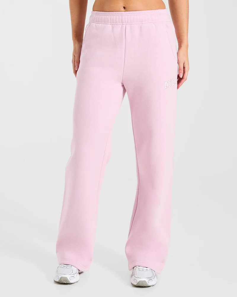 Varsity 2.0 Oversized Straight Leg Joggers - Iced Rose