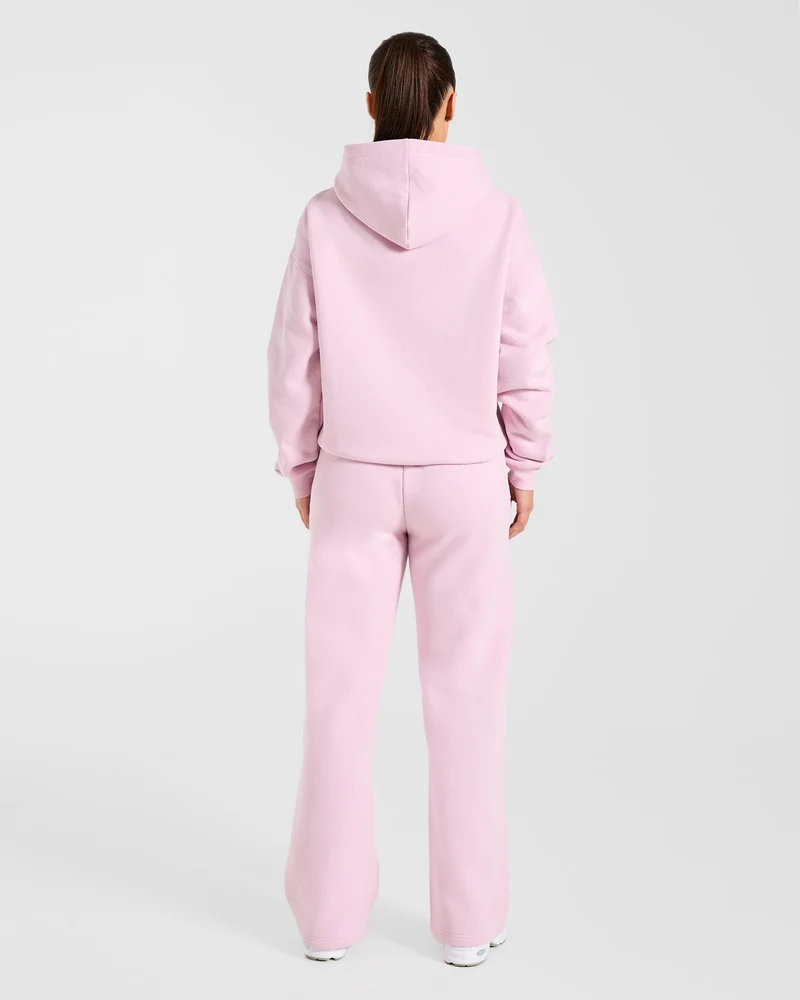 Varsity 2.0 Oversized Straight Leg Joggers - Iced Rose