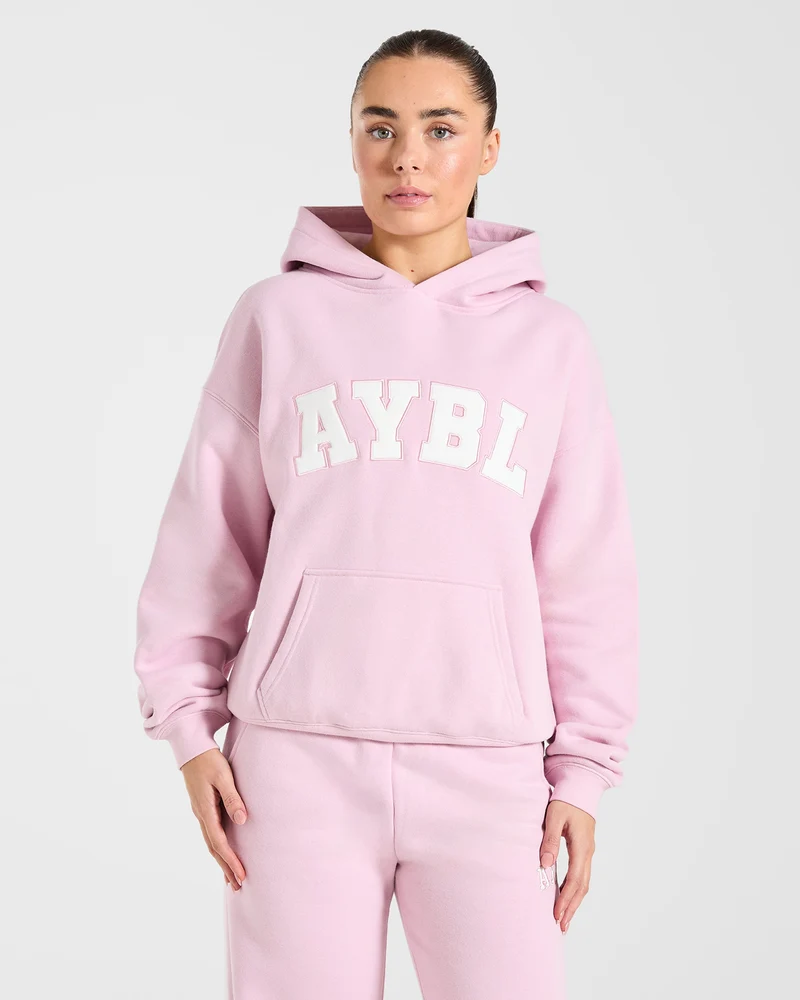 Varsity 2.0 Oversized Hoodie - Iced Rose