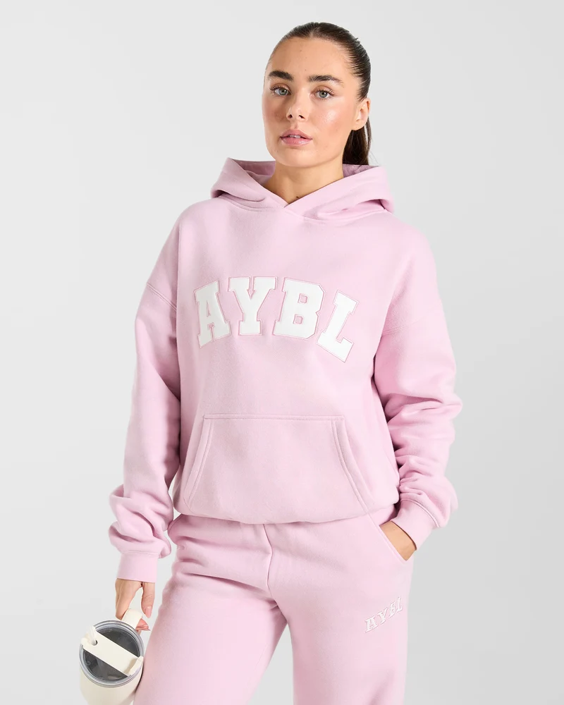 Varsity 2.0 Oversized Hoodie - Iced Rose