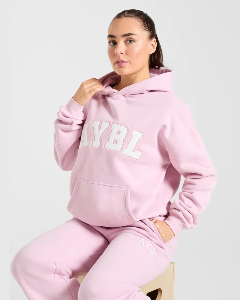 Varsity 2.0 Oversized Hoodie - Iced Rose