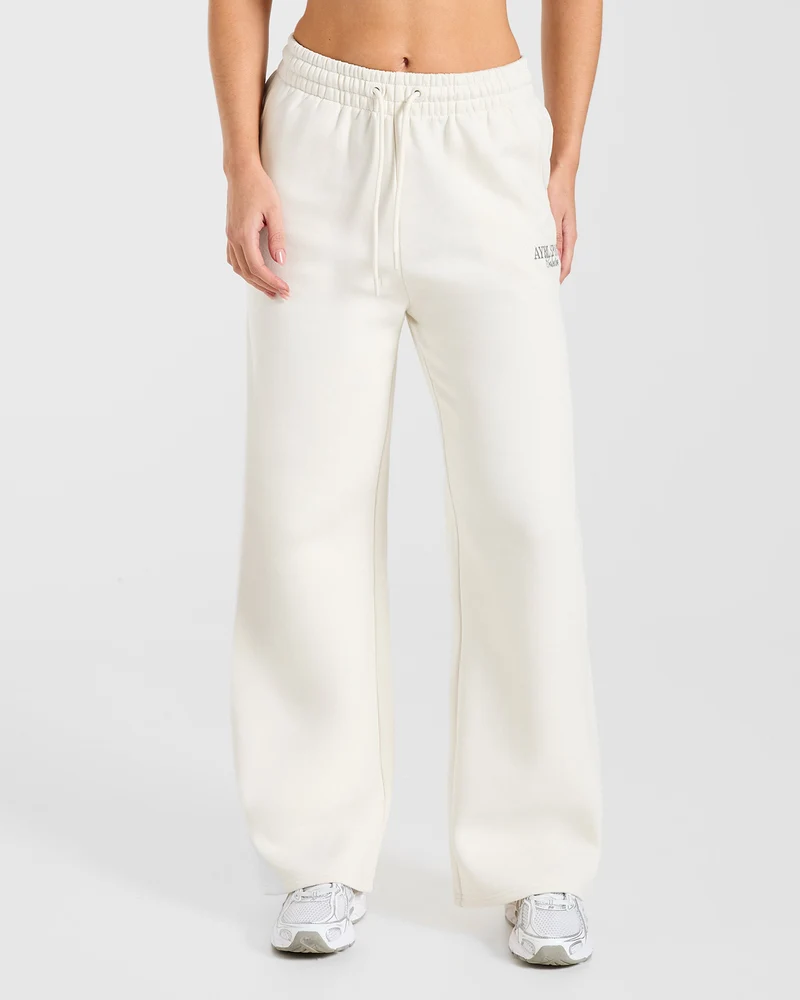 Sports Collective Oversized Straight Leg Joggers - Off Blanc/Vert