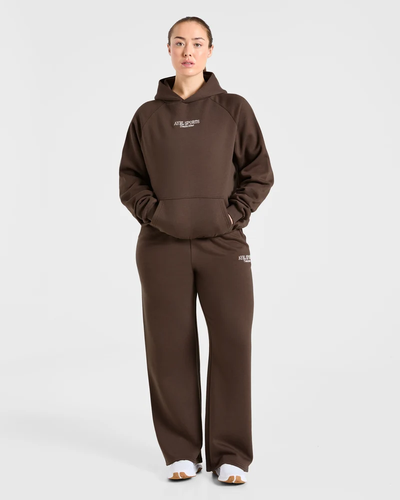 Sports Collective Oversized Hoodie - Marron