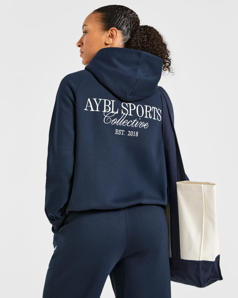 Sports Collective Oversized Hoodie - True Navy