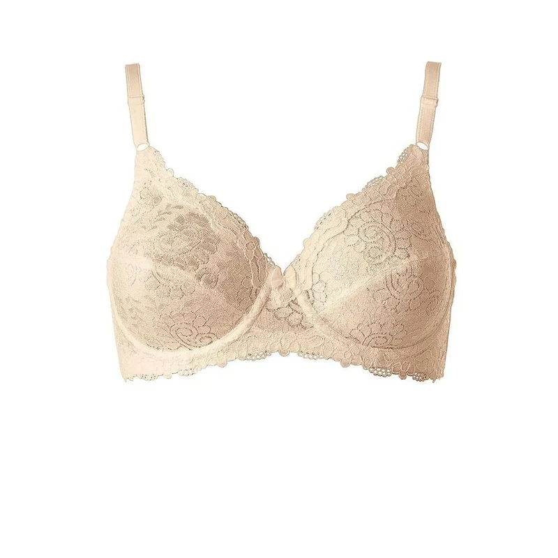 Soutien-gorge dentelle armatures confort ajustable féminin classique naturel