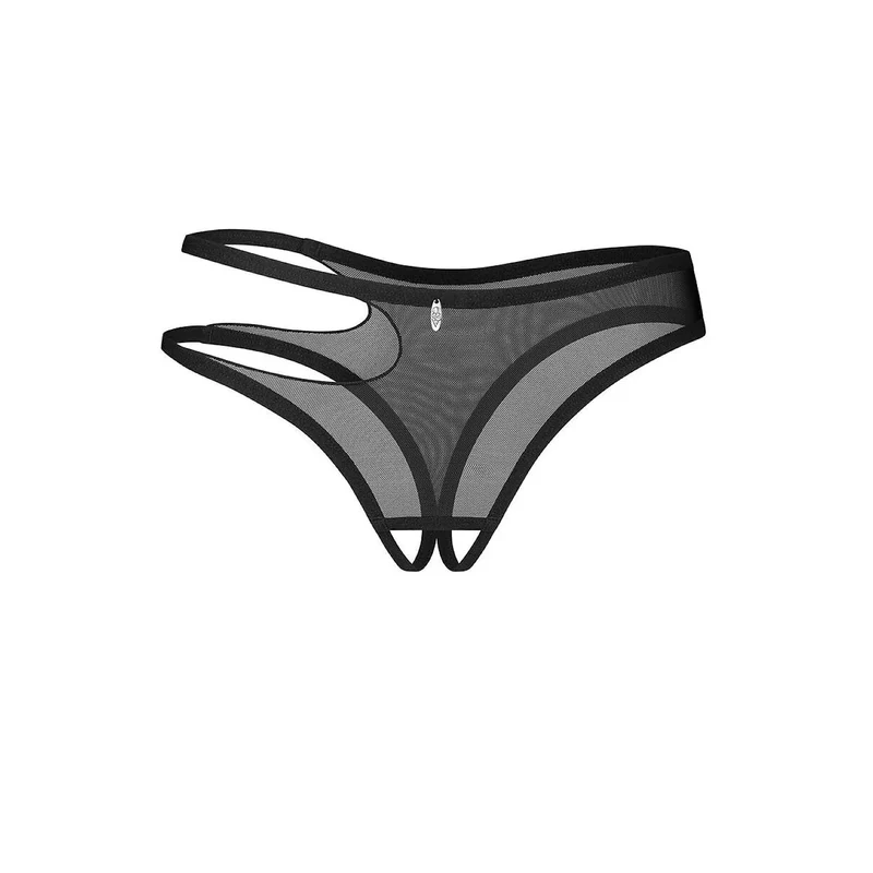 Strings Saturis filet noir transparent design moderne femmes audacieuses sexy