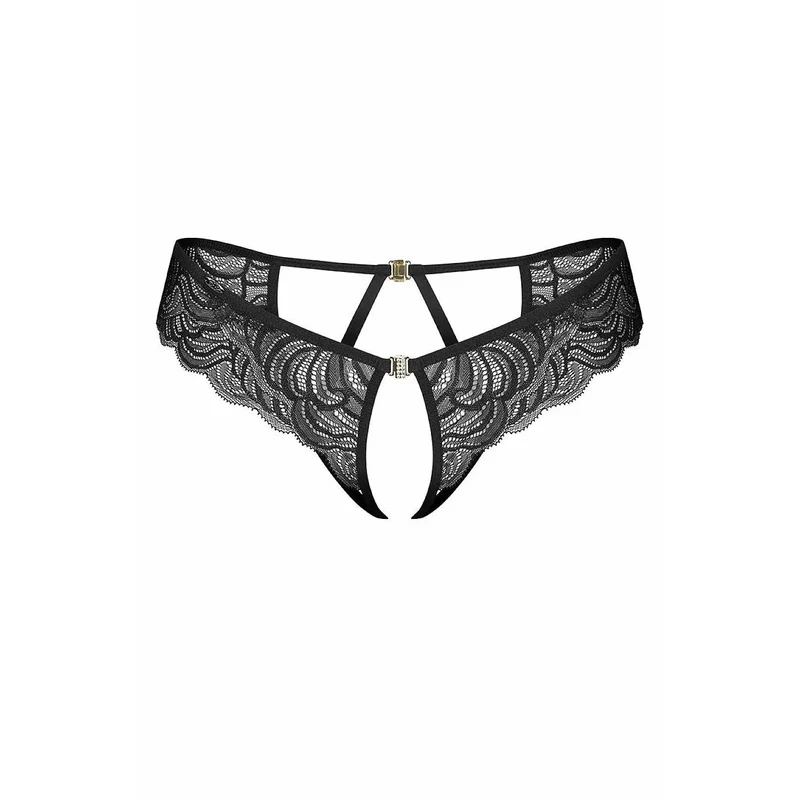 Strings dentelle sensuel design géométrique détail doré Divienne femmes