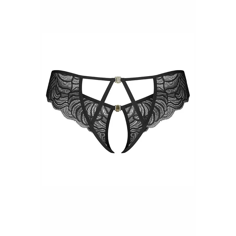Strings dentelle sensuel design géométrique détail doré Divienne femmes