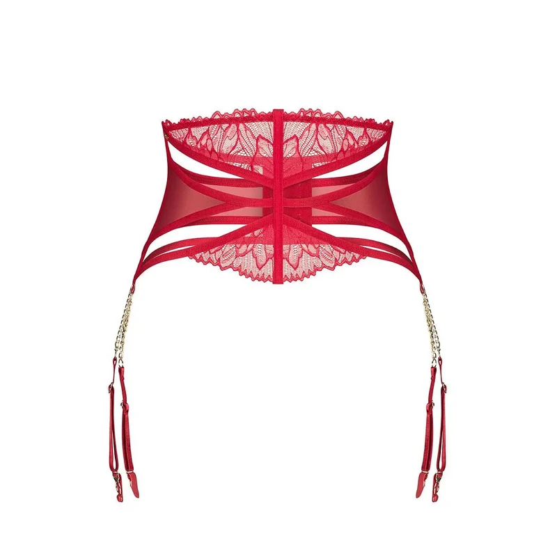 Jarretelles dentelle transparente chaînes décoratives ajustement parfait femmes audacieuses