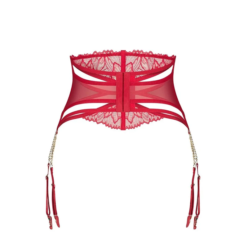 Jarretelles dentelle transparente chaînes décoratives ajustement parfait femmes audacieuses