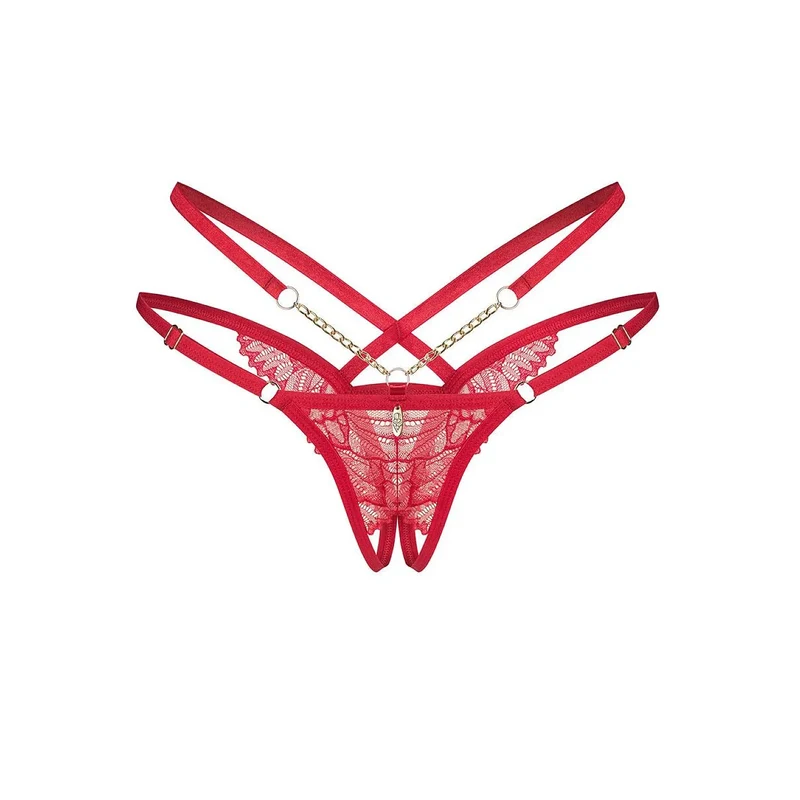 Strings sexy Matildea chaînes dorées dentelle résille séduisant femmes confiantes