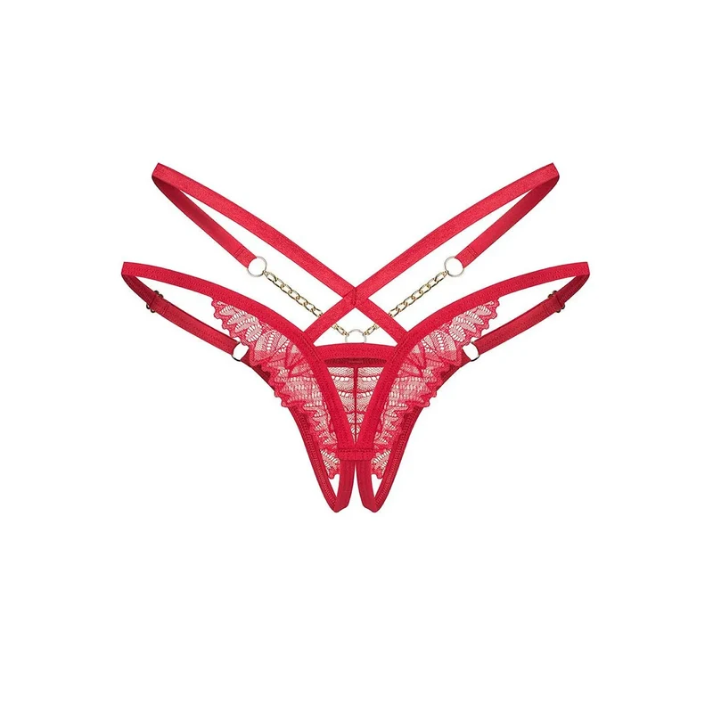 Strings sexy Matildea chaînes dorées dentelle résille séduisant femmes confiantes