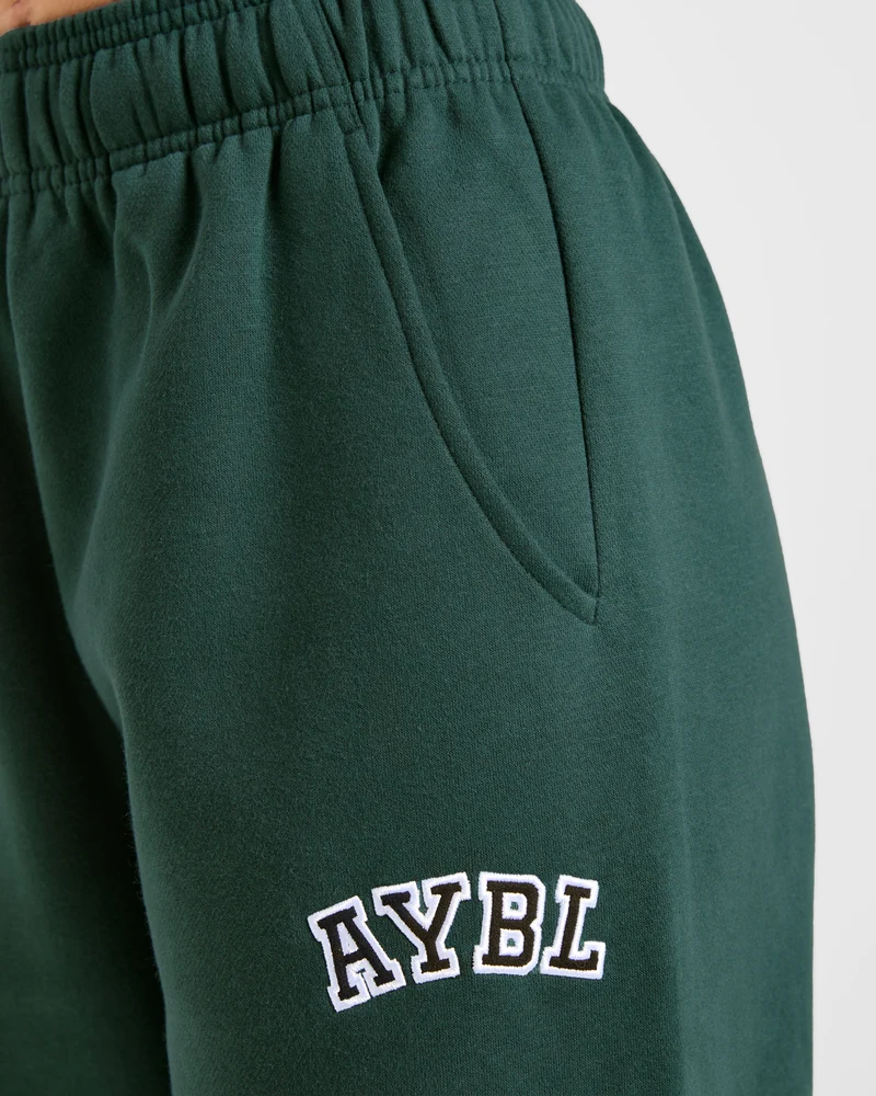 Varsity 2.0 Oversized Straight Leg Joggers - Deep Forest