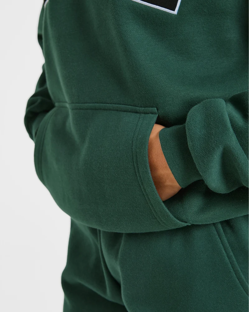 Varsity 2.0 Oversized Hoodie - Deep Forest