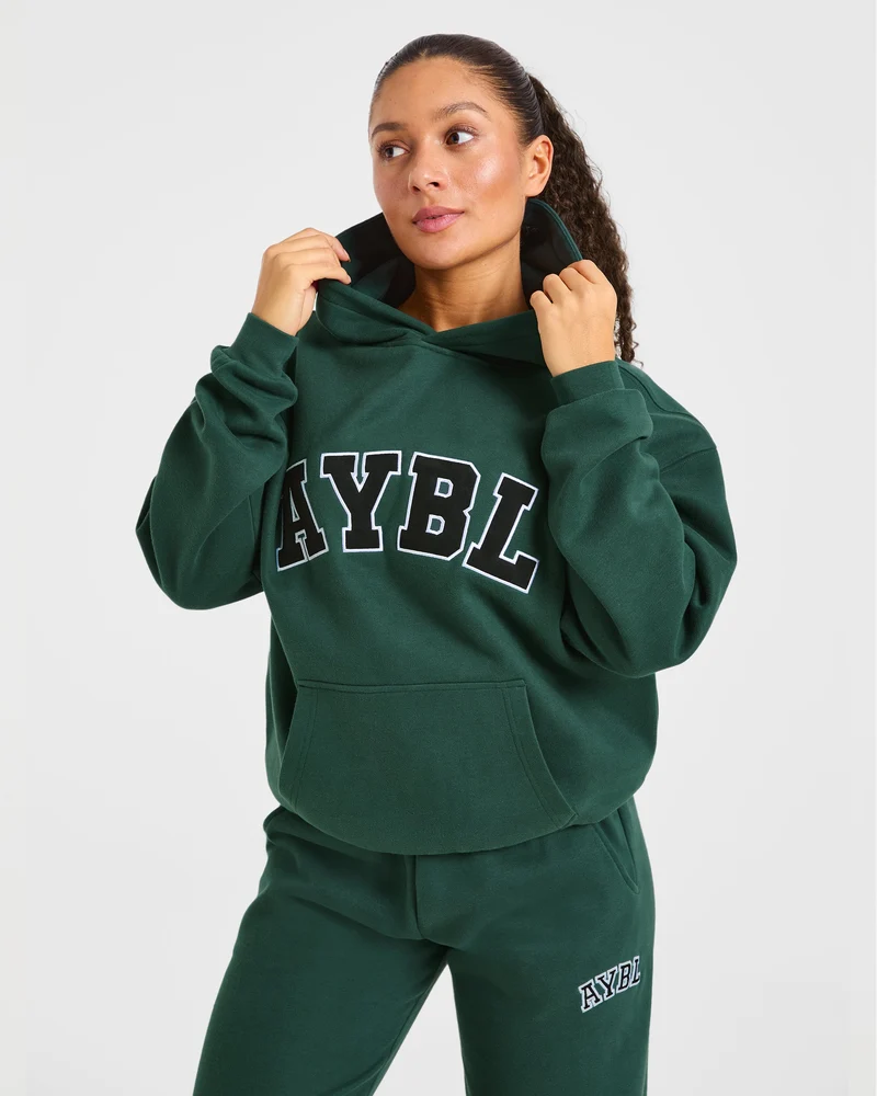 Varsity 2.0 Oversized Hoodie - Deep Forest