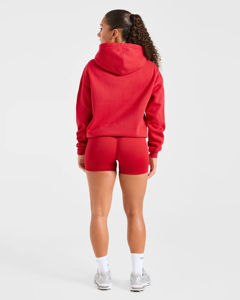 Varsity 2.0 Oversized Hoodie - Rouge