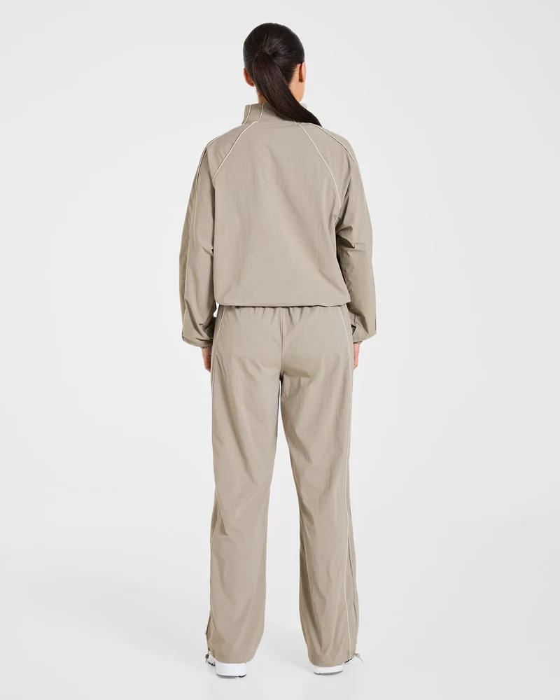 Retro Track Joggers - Taupe