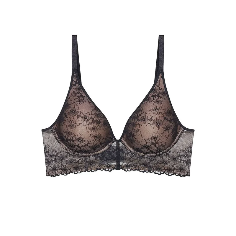 soutien-gorge noir rembourré demi-corset silhouette sculptée élégant Triumph