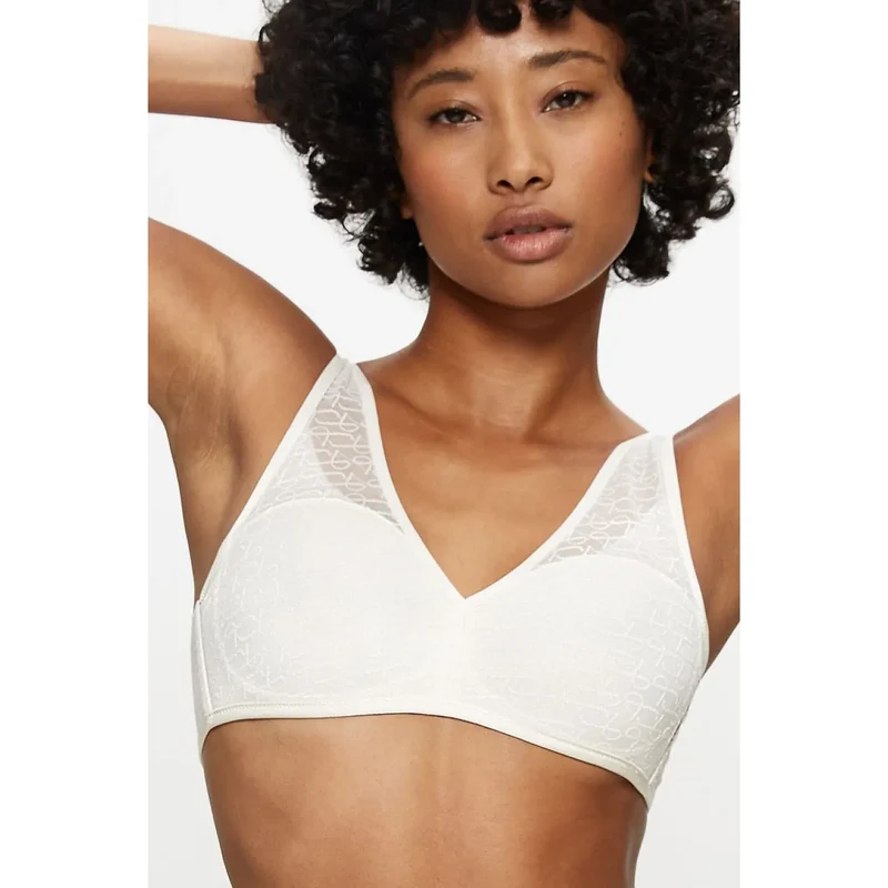 Soutien-gorge push-up crémeux sans armatures décolleté en V invisible sous vêtements