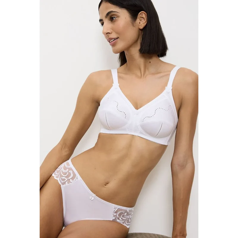 Soutien-gorge souple coton grande taille confort broderies anglaises Triumph