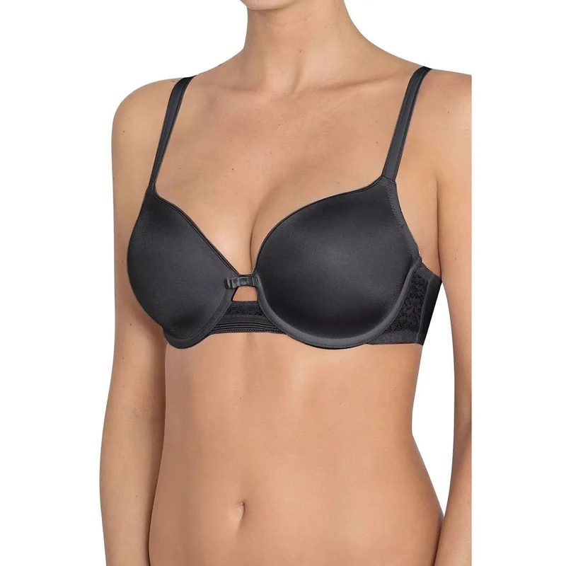 Soutien-gorge rembourré noir armatures satinées confort quotidien Triumph