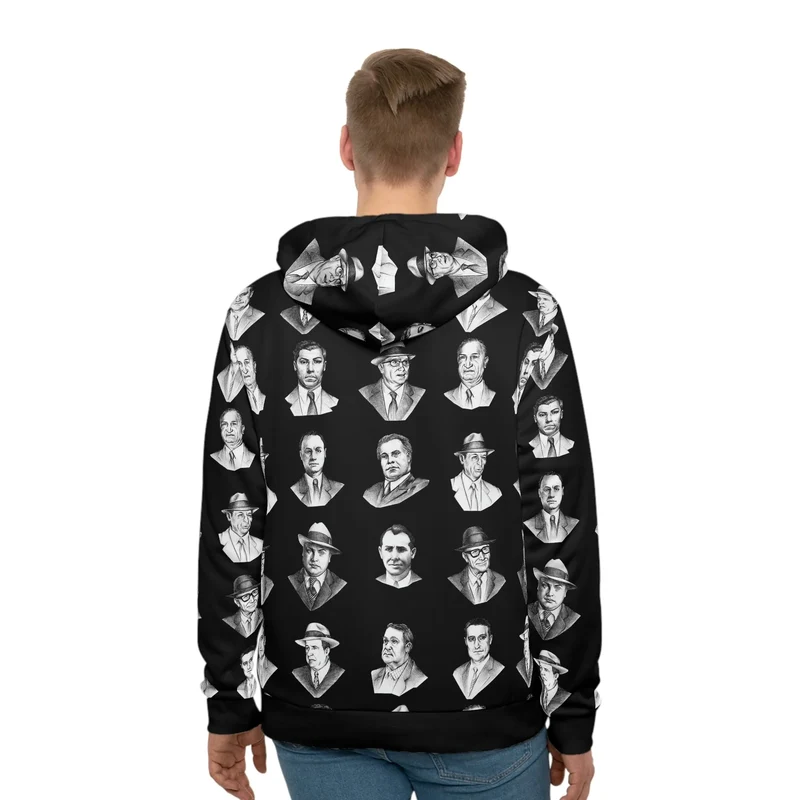 Cosa Nostra Mob Bosses Portraits Hoodie