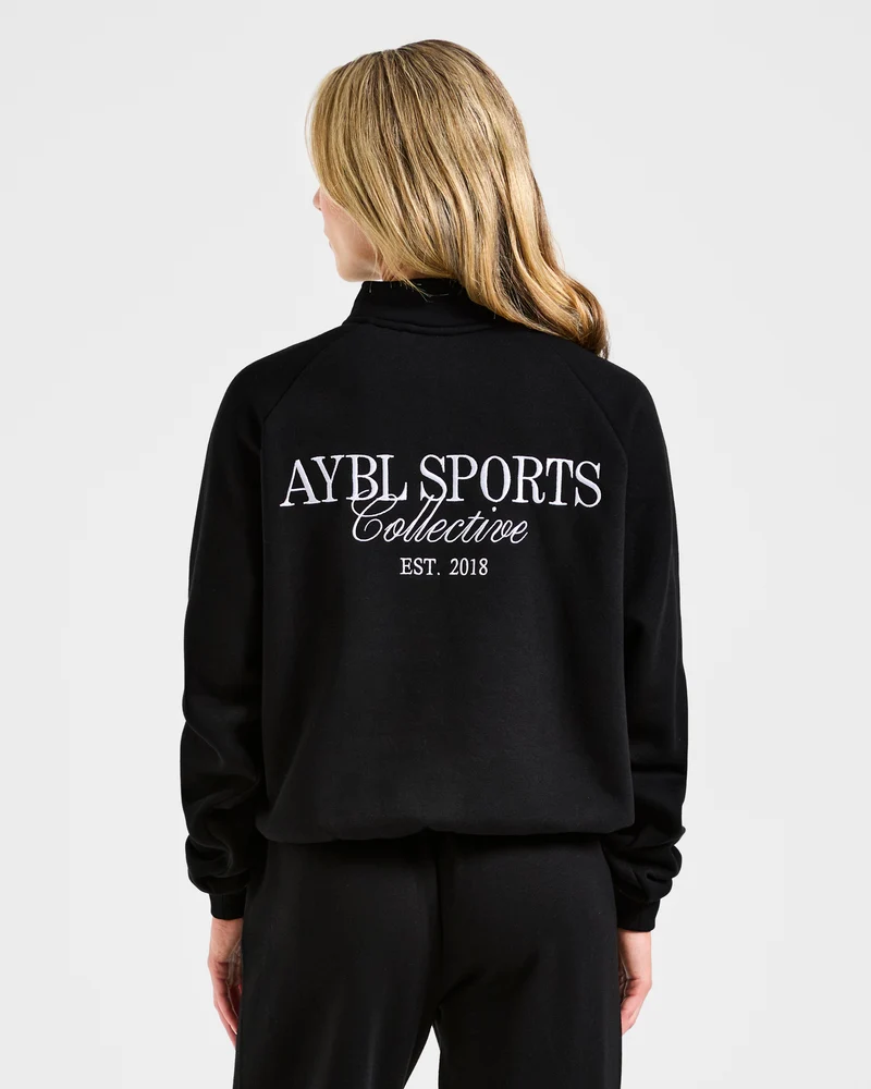 Sports Collective Oversized 1/4 Zip Pullover - Noir