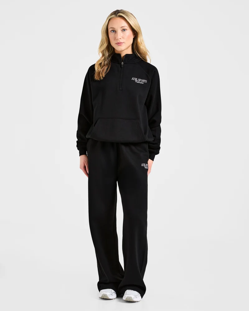 Sports Collective Oversized 1/4 Zip Pullover - Noir