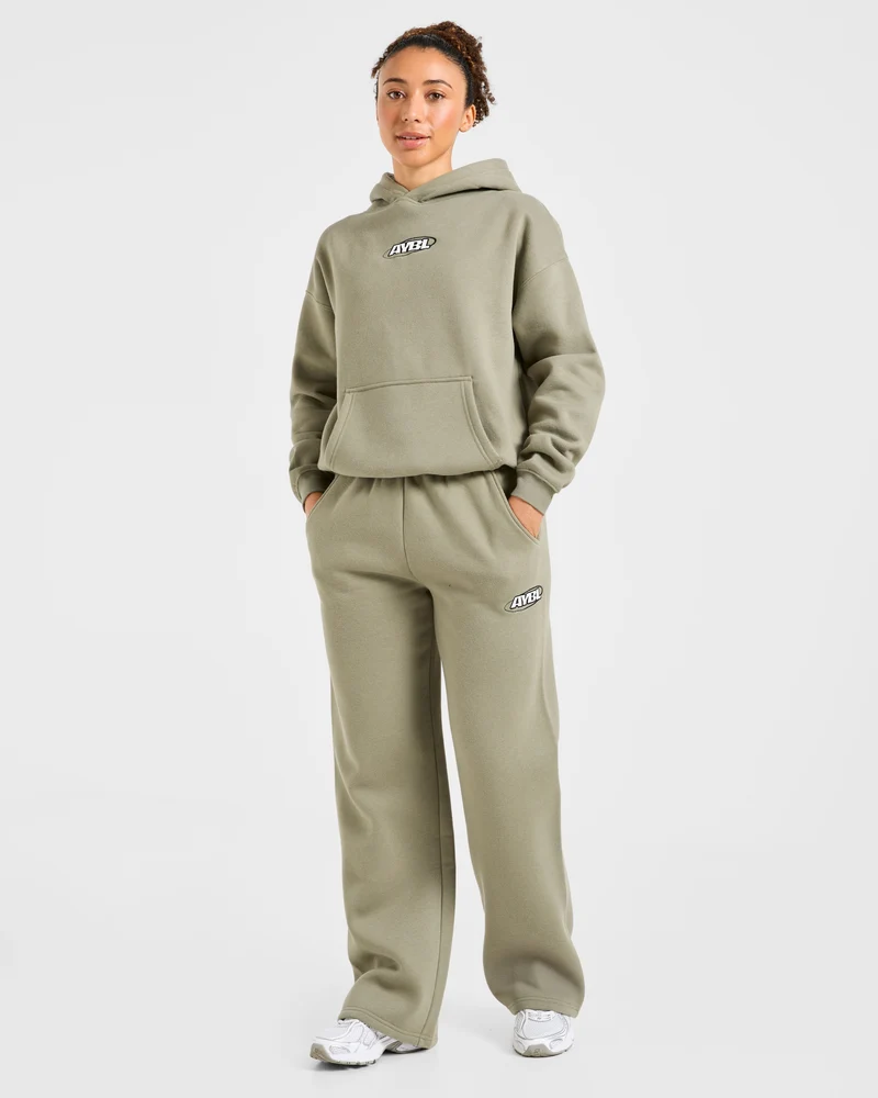 Sports Essentials Oversized Straight Leg Joggers - Muted Olive