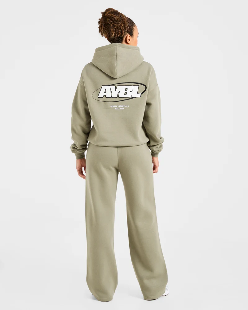 Sports Essentials Oversized Straight Leg Joggers - Muted Olive