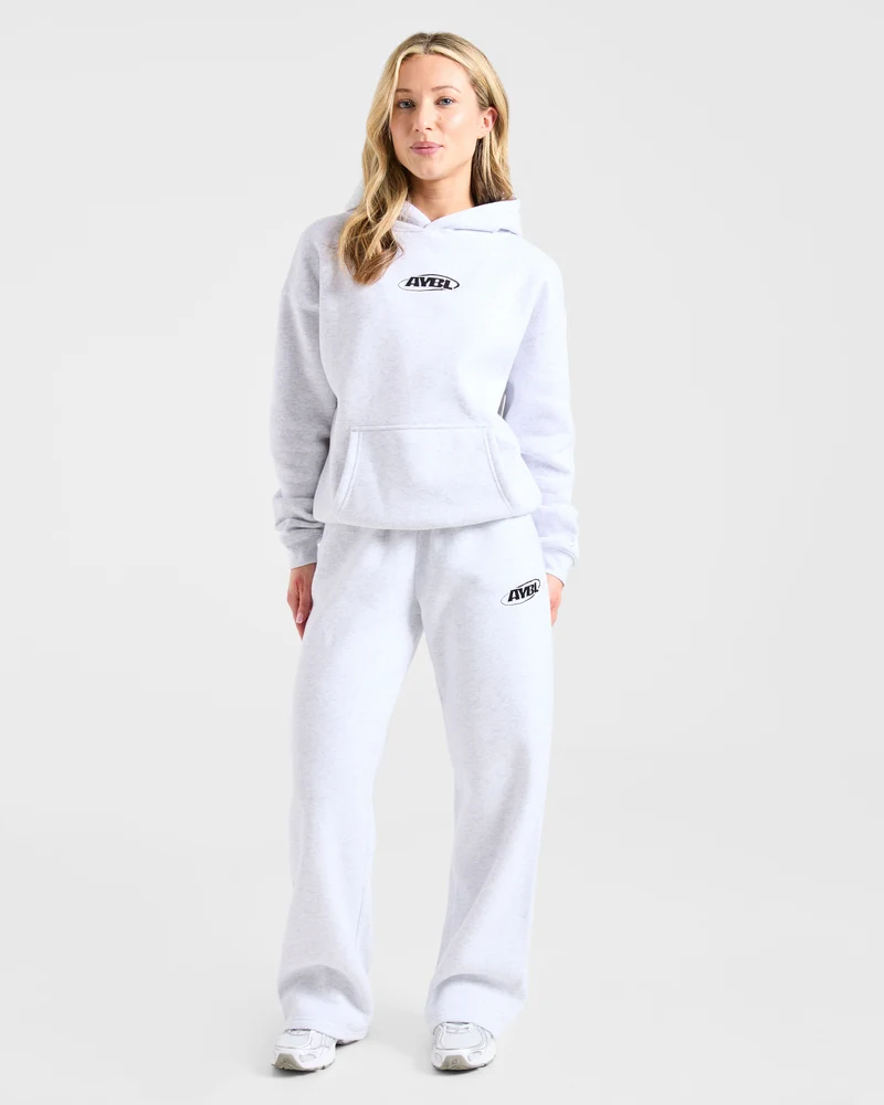 Sports Essentials Oversized Straight Leg Joggers - Heather Gris/Noir