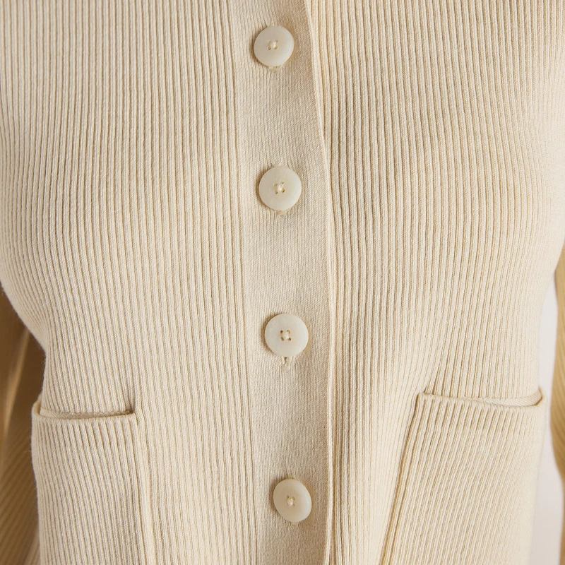 Chemise Oversize en Tricot - Crème