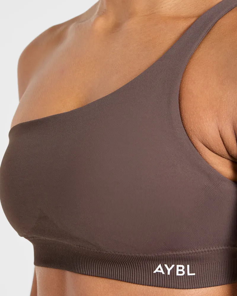 Enhance Seamless One Shoulder Sports Bra - Marron