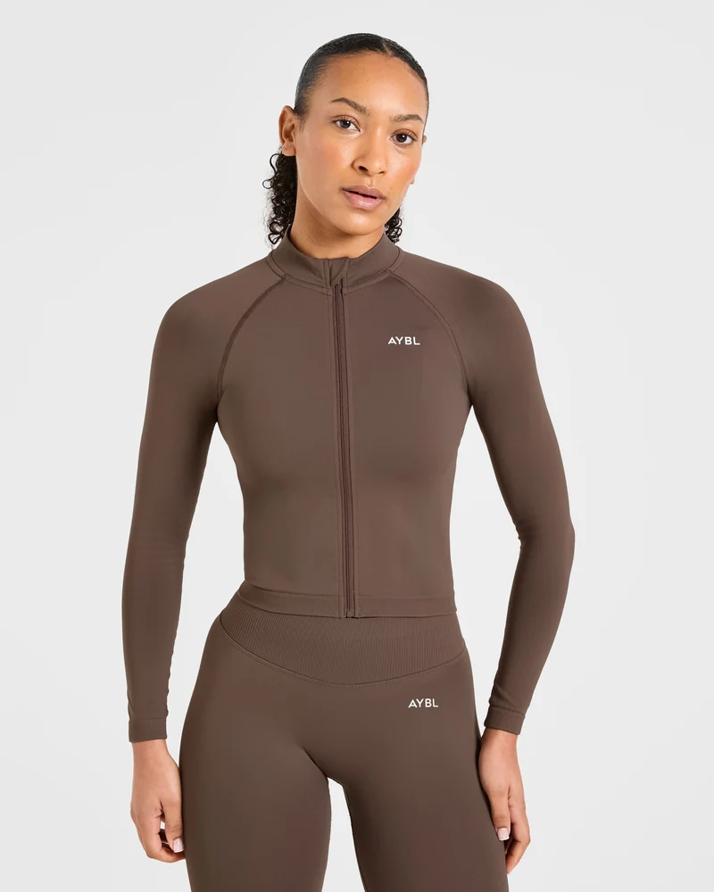 Enhance Seamless Jacket - Marron