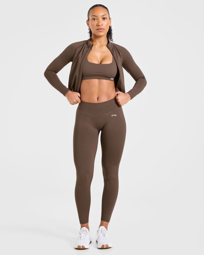 Enhance Seamless Jacket - Marron