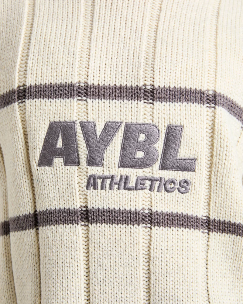 Athletics Oversized Knitted Hoodie - Oatmeal