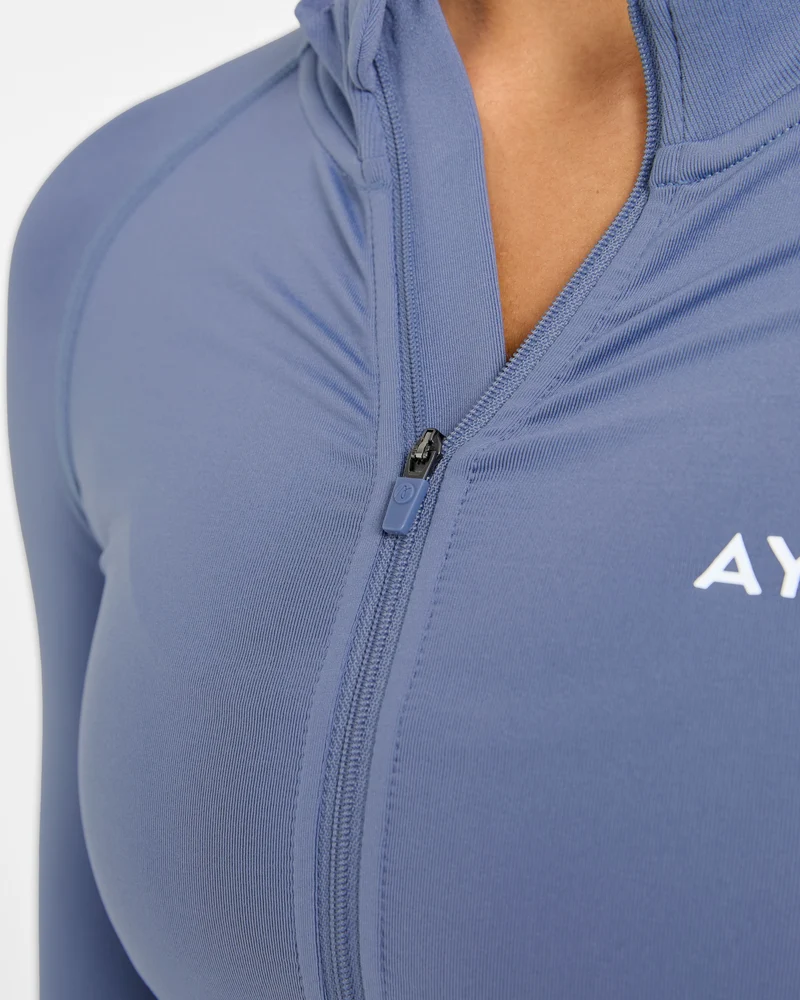 Empower Seamless Full Zip Jacket - Slate Bleu