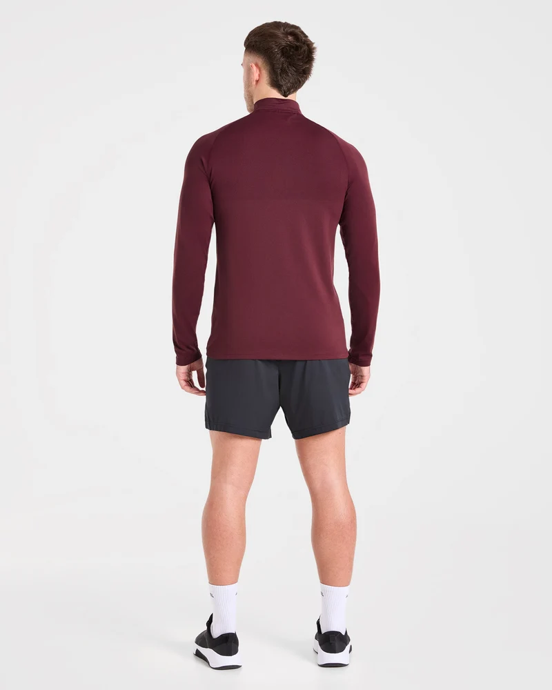 Essential Seamless 1/4 Zip Pullover - Dusty Plum