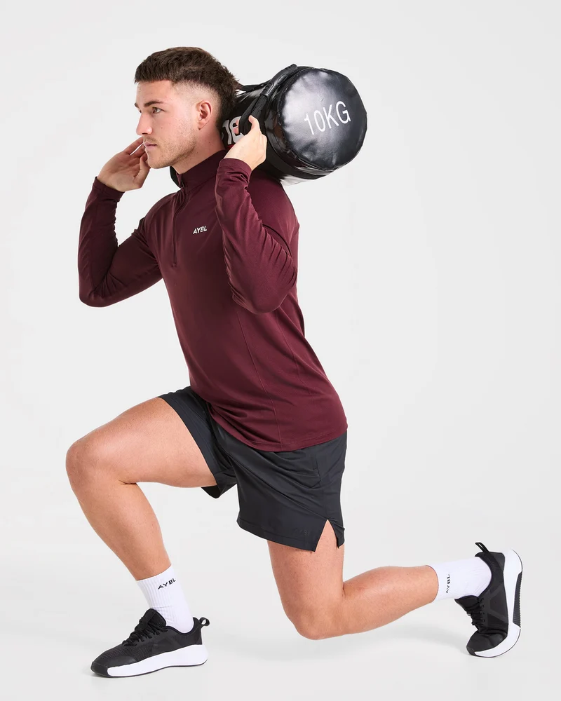 Essential Seamless 1/4 Zip Pullover - Dusty Plum
